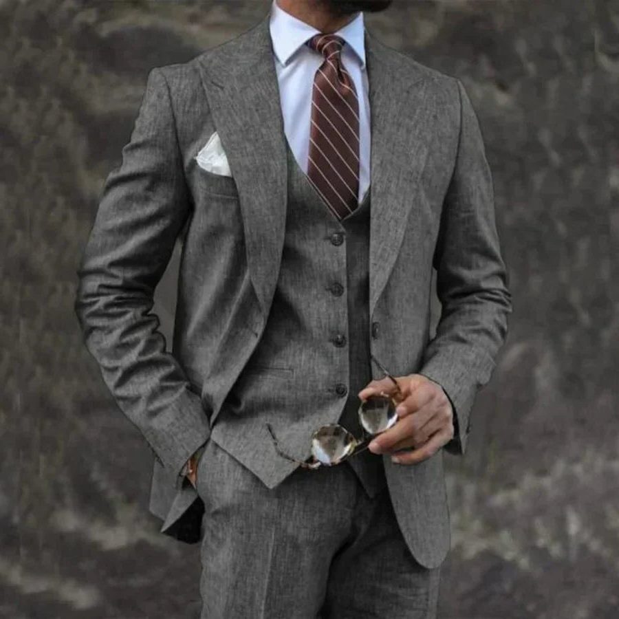 Completo Blazer Doppiopetto da Uomo in Tre Pezzi — foto 3