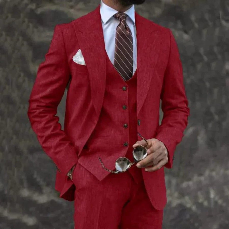 Completo Blazer Doppiopetto da Uomo in Tre Pezzi — foto 8