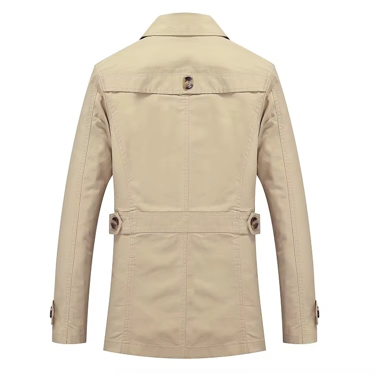 Trench Monopetto da Uomo Classico per Ufficio — foto 7