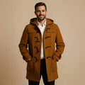 Trench da Uomo con Cappuccio e Bottoni a Corno