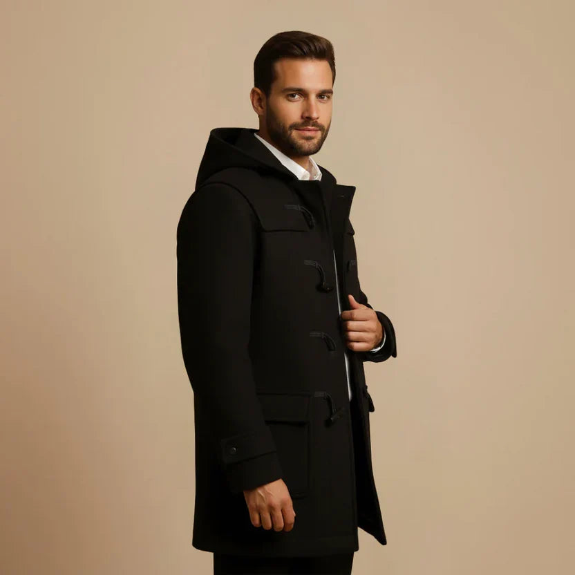 Trench da Uomo con Cappuccio e Bottoni a Corno — foto 3