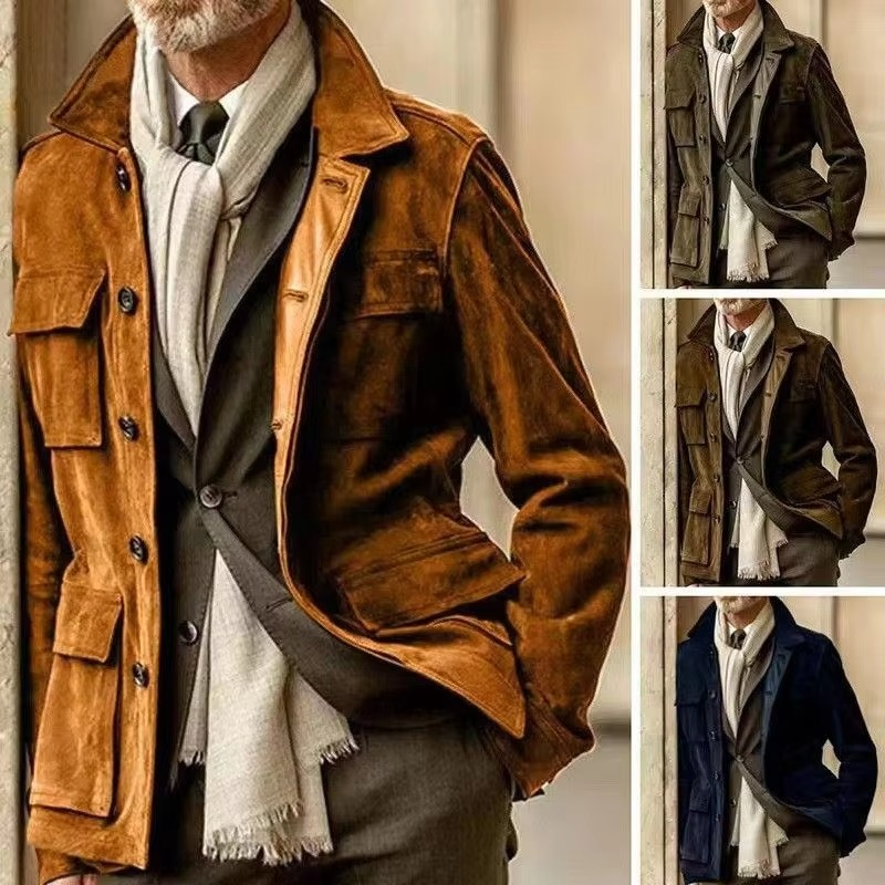 Trench da Uomo Lunghezza Media con Collo a Revers — foto 5