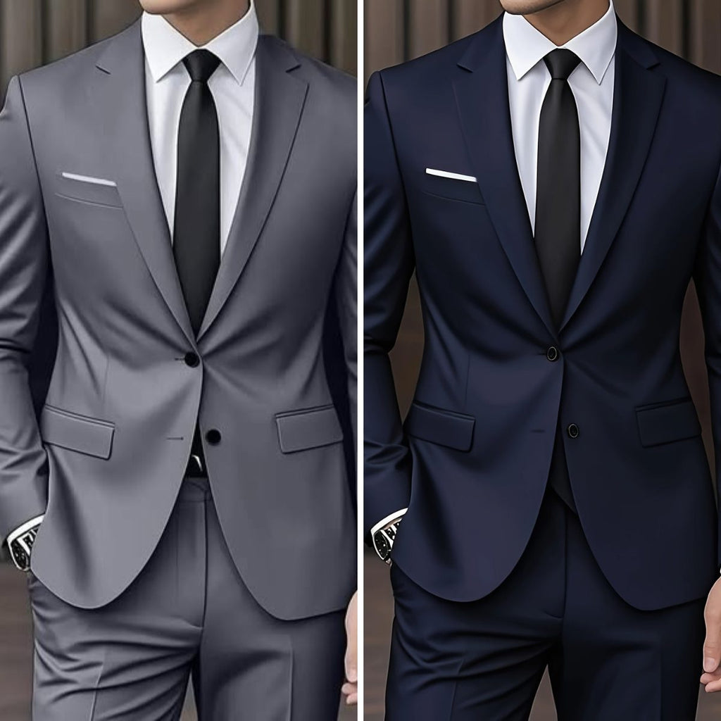Completo Due Bottoni da Uomo con Camicia e Cravatta — foto 15