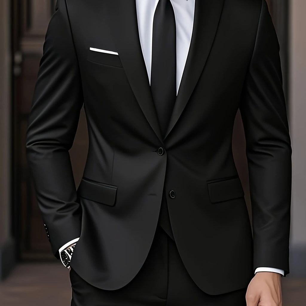 Completo Due Bottoni da Uomo con Camicia e Cravatta — foto 16