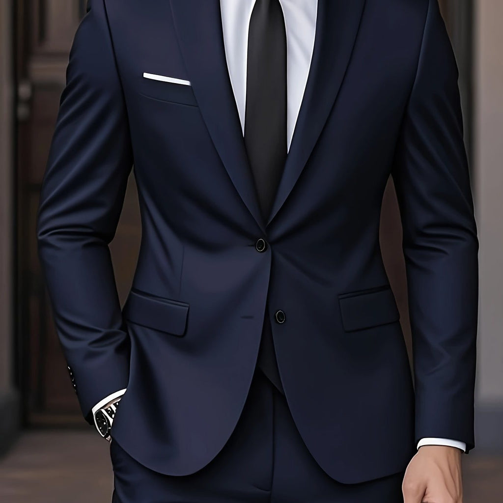 Completo Due Bottoni da Uomo con Camicia e Cravatta — foto 17
