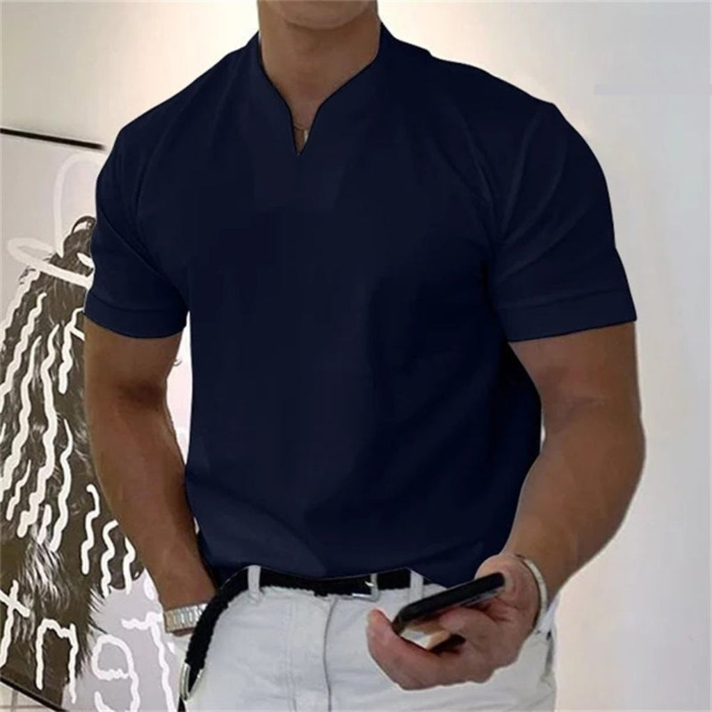 T-Shirt Slim da Uomo Scollo a V — foto 2