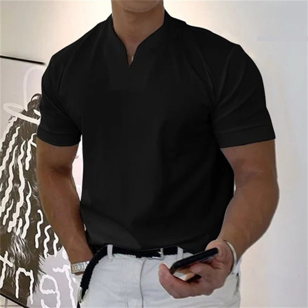 T-Shirt Slim da Uomo Scollo a V — foto 3