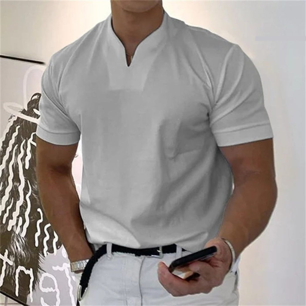 T-Shirt Slim da Uomo Scollo a V — foto 4