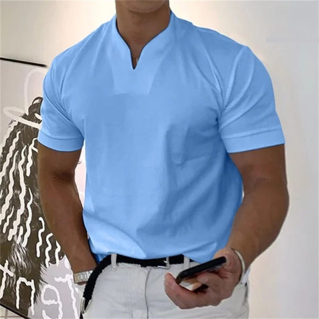 T-Shirt Slim da Uomo Scollo a V — foto 6