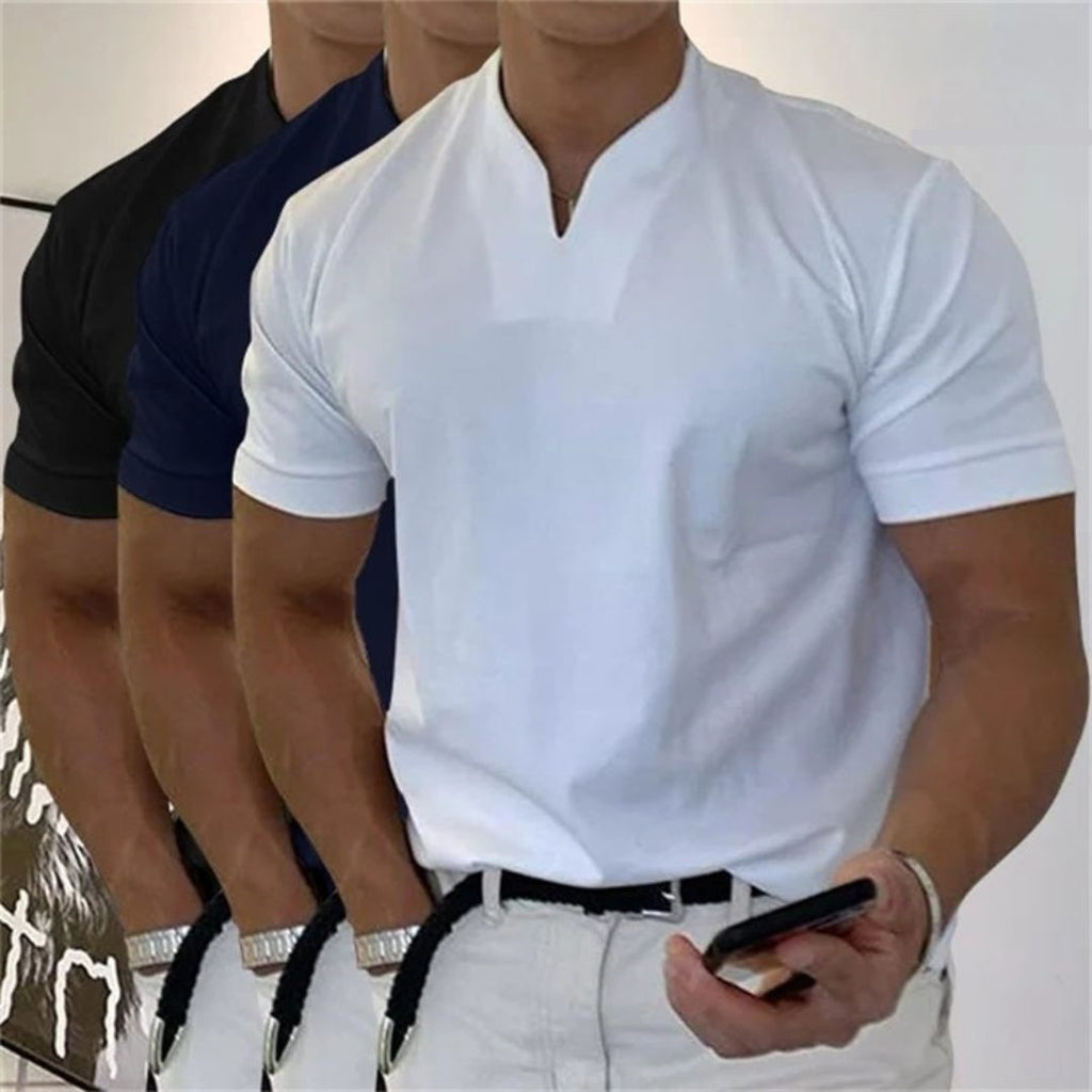 T-Shirt Slim da Uomo Scollo a V — foto 9