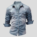 Camicia a Bottoni da Uomo Stile Vintage