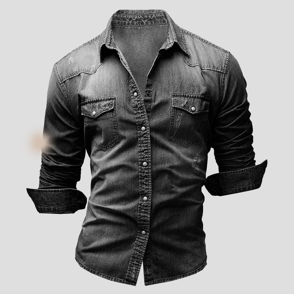Camicia a Bottoni da Uomo Stile Vintage — foto 5