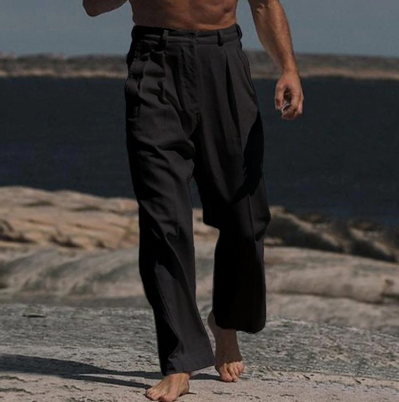 Pantaloni Eleganti da Uomo Gamba Larga — foto 7