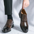 Scarpe Derby da Uomo con Punta Decorata