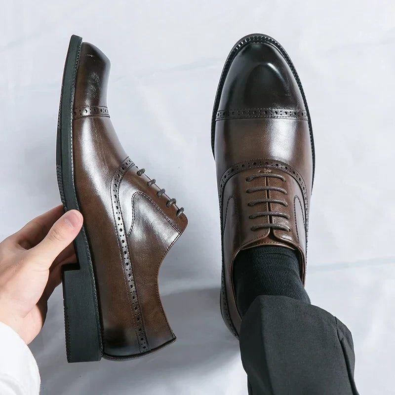 Scarpe Derby da Uomo con Punta Decorata — foto 3