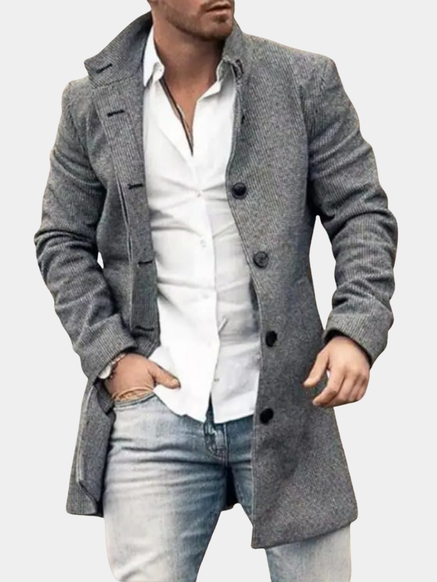 Cappotto Lungo da Uomo in Misto Lana Sartoriale