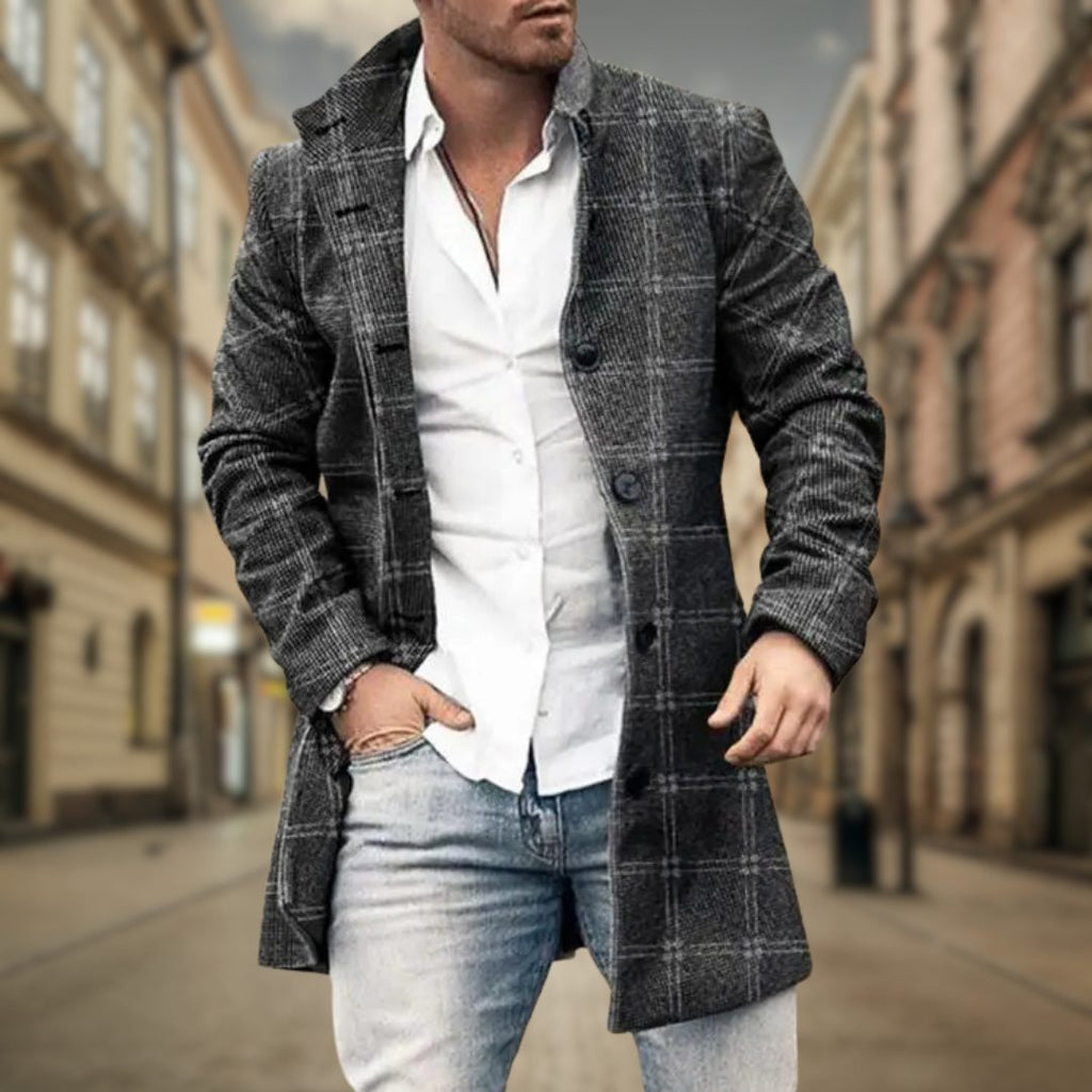 Cappotto Lungo da Uomo in Misto Lana Sartoriale — foto 3