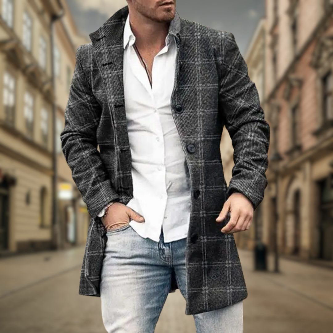 Cappotto Lungo da Uomo in Misto Lana Sartoriale — foto 3