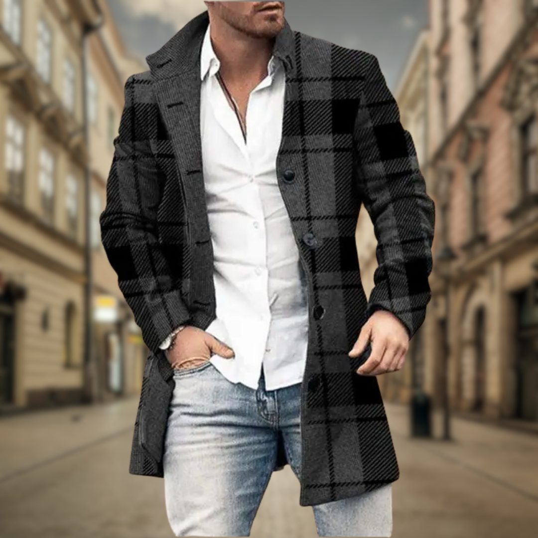Cappotto Lungo da Uomo in Misto Lana Sartoriale — foto 4