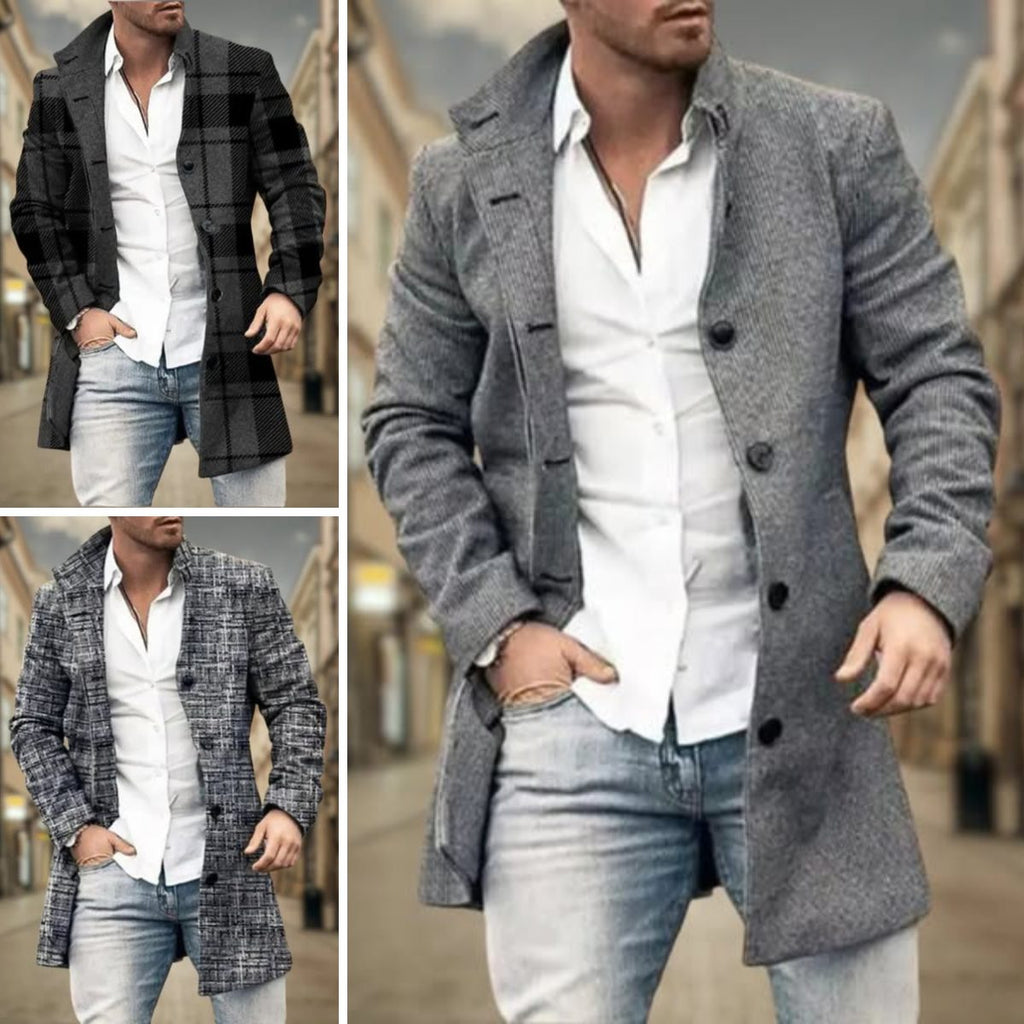Cappotto Lungo da Uomo in Misto Lana Sartoriale — foto 7