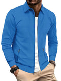 Camicia-Giacca da Uomo con Zip e Collo Classico
