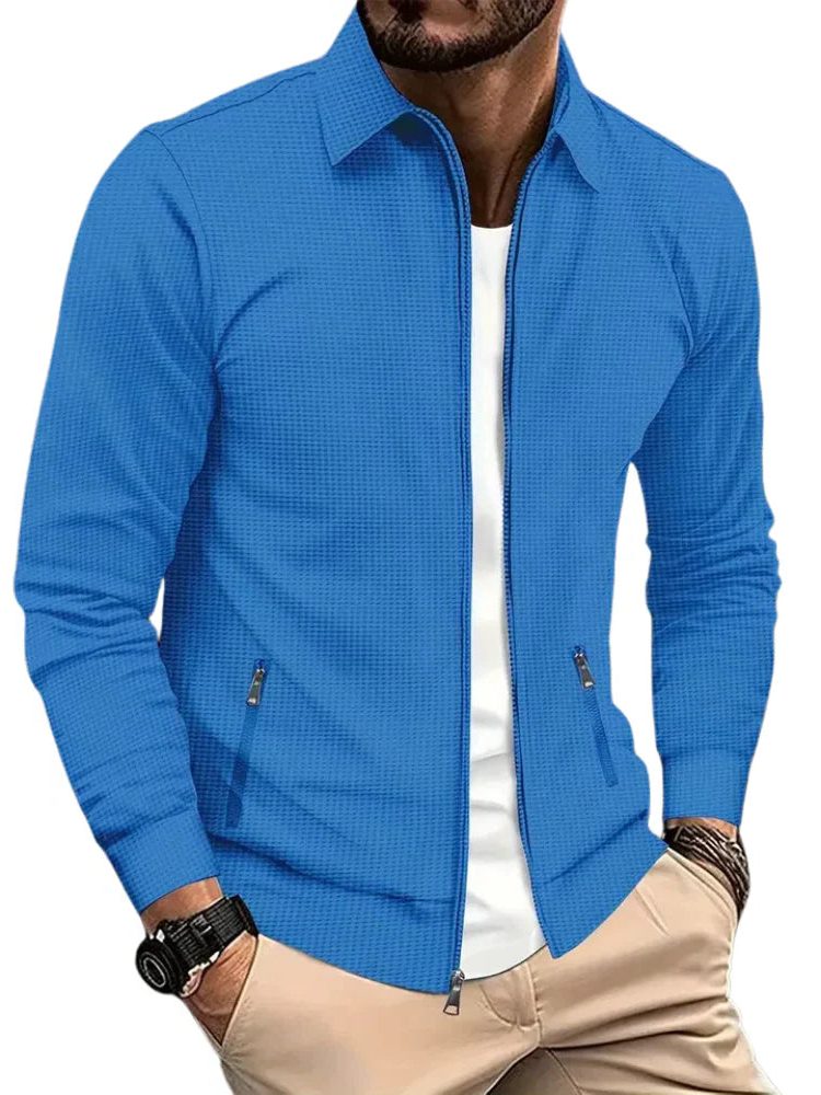 Camicia-Giacca da Uomo con Zip e Collo Classico