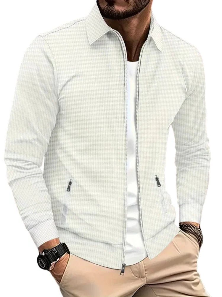 Camicia-Giacca da Uomo con Zip e Collo Classico — foto 2