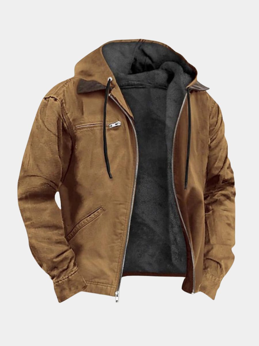 Giacca da Uomo con Cappuccio e Zip Integrale
