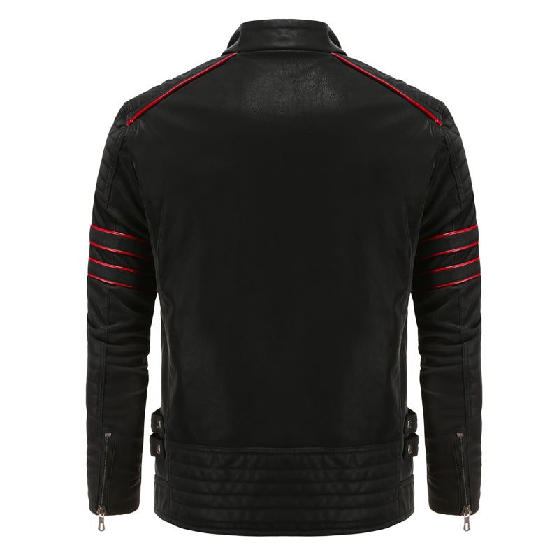 Giubbotto Moto da Uomo con Zip e Righe — foto 2