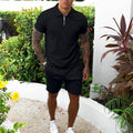 Completo Polo Zip e Bermuda da Uomo