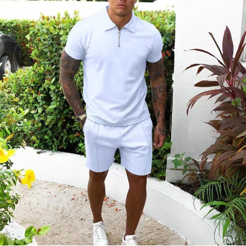 Completo Polo Zip e Bermuda da Uomo — foto 2