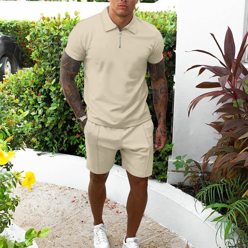 Completo Polo Zip e Bermuda da Uomo — foto 3