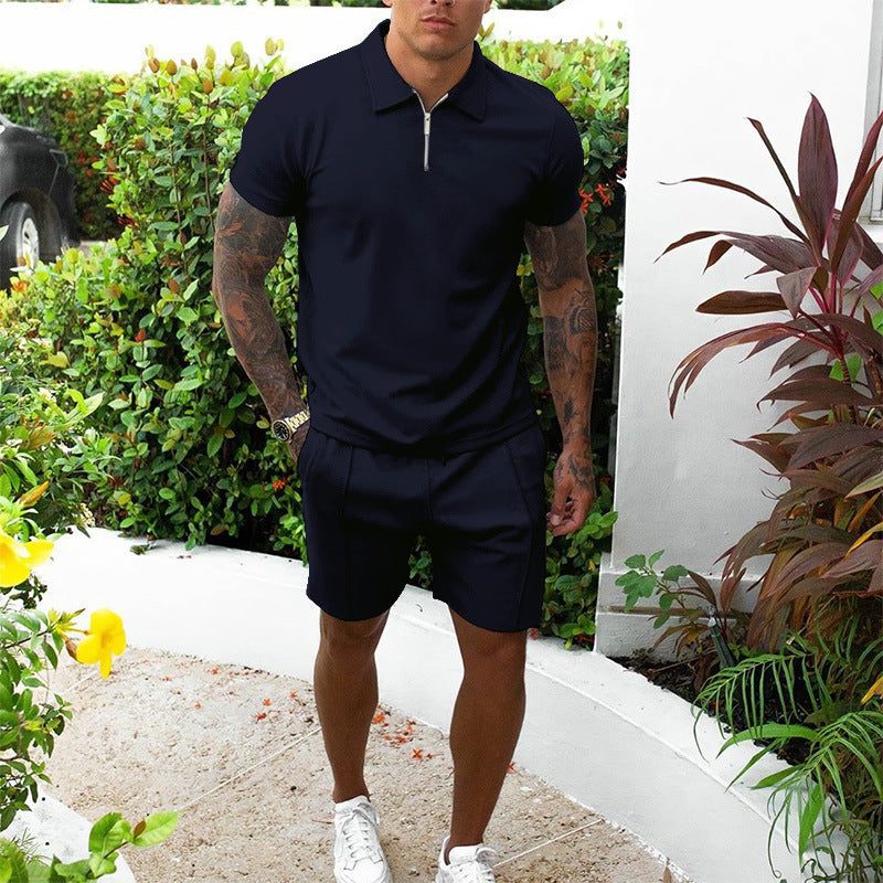 Completo Polo Zip e Bermuda da Uomo — foto 4