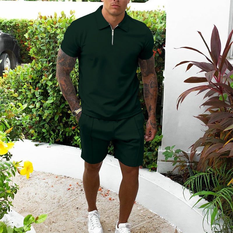 Completo Polo Zip e Bermuda da Uomo — foto 9