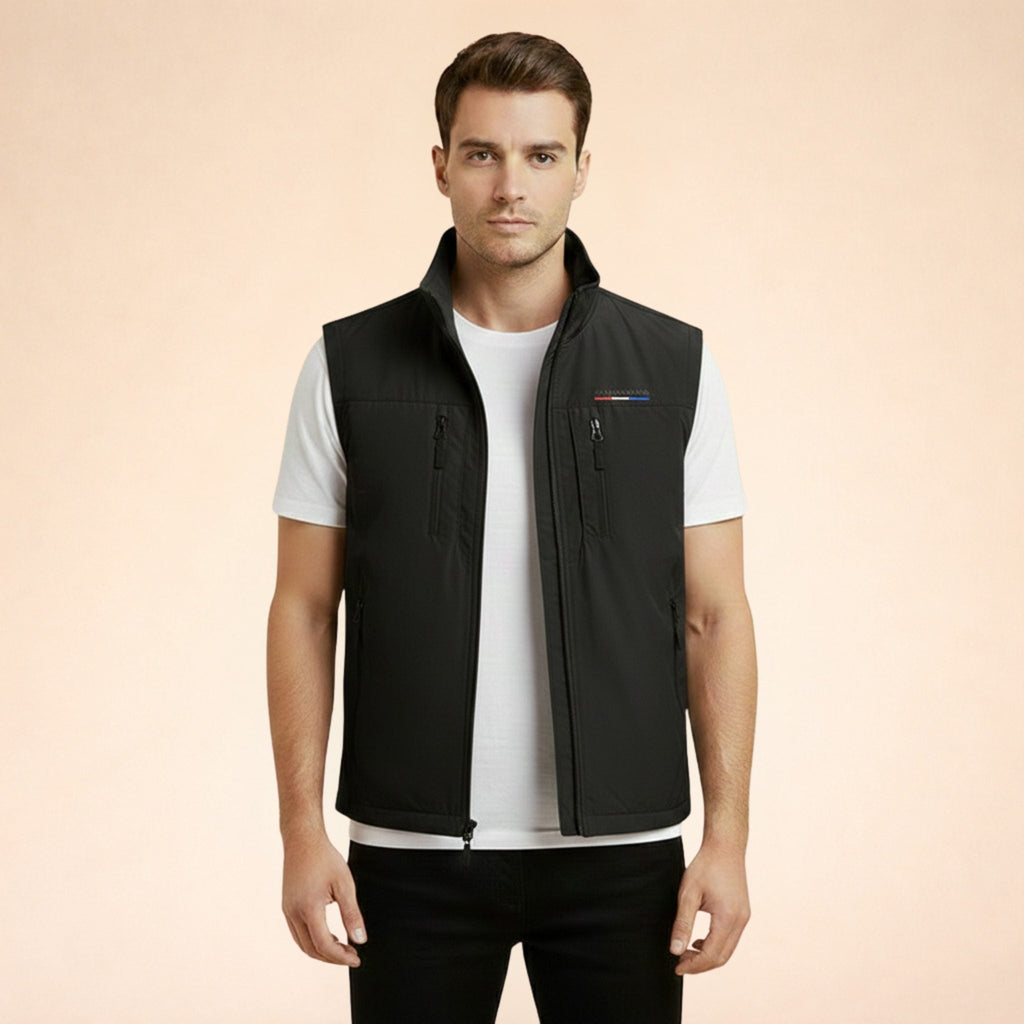Gilet Cargo da Uomo Collo Coreano con Zip — foto 3
