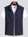 Gilet con Zip da Uomo Collo Alto
