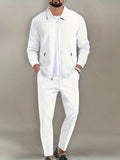 Tuta con Zip da Uomo Giacca e Pantaloni Jogger