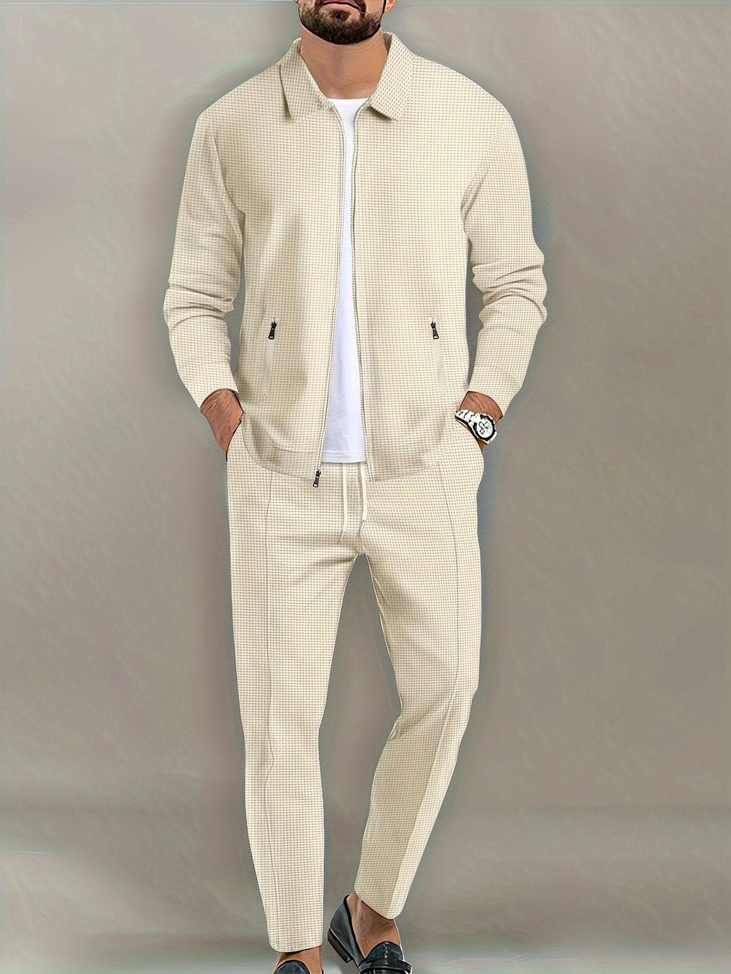 Tuta con Zip da Uomo Giacca e Pantaloni Jogger — foto 2