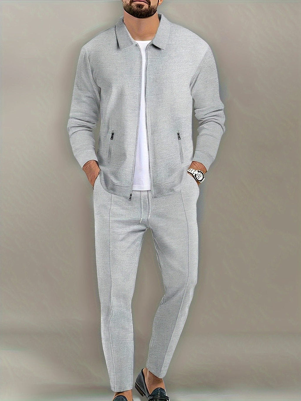Tuta con Zip da Uomo Giacca e Pantaloni Jogger — foto 4