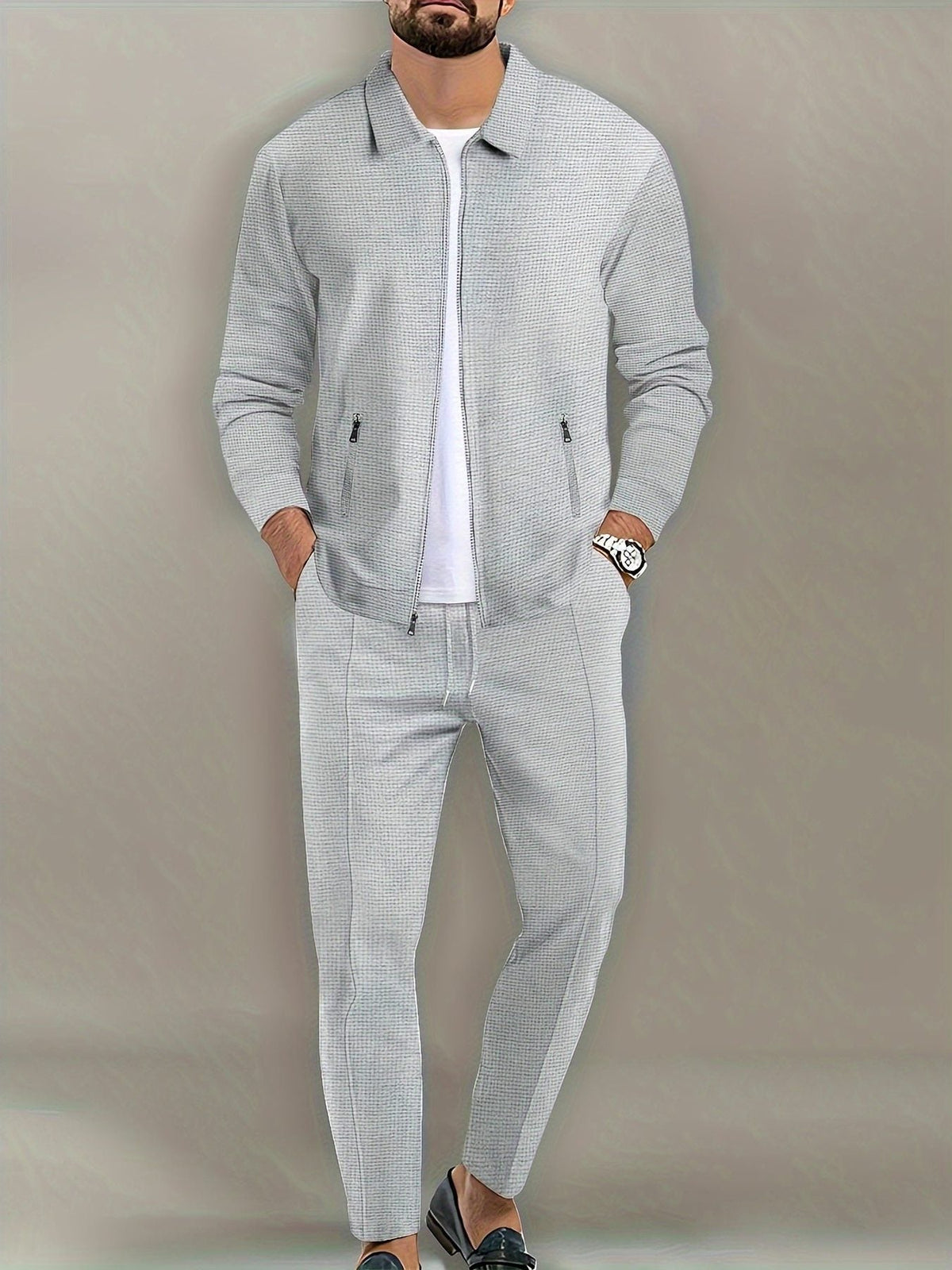 Tuta con Zip da Uomo Giacca e Pantaloni Jogger — foto 4